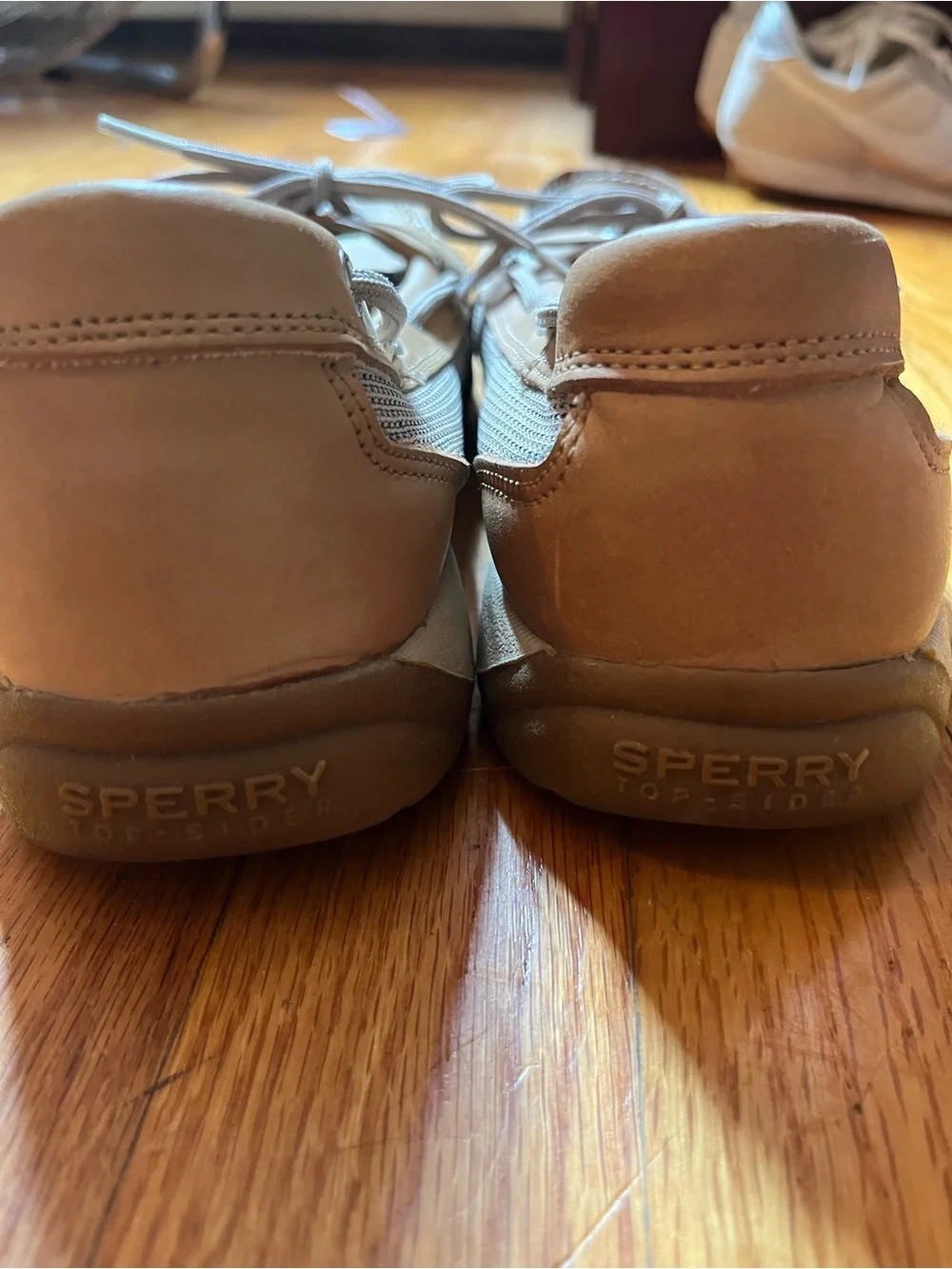 Sperry Men’s Light Brown/Tan Leather Moccasin Boat Shoes